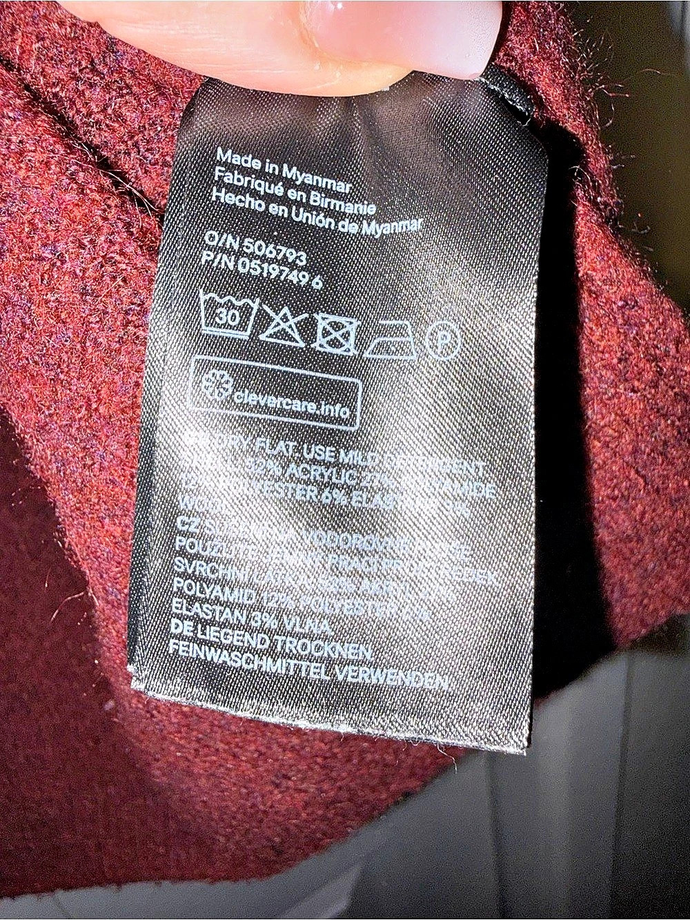 H&M Women's Burgundy Crew Neck Sweater XL - Picture 4 of 5